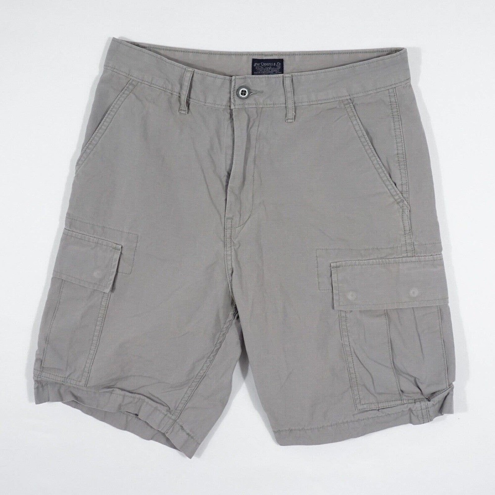 Levi's Men's Cargo Shorts Size 30 Waist Gray Cotton Pockets Casual
